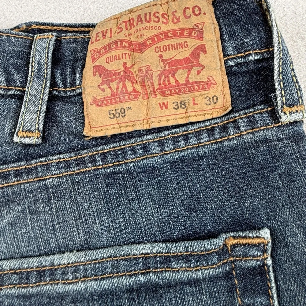 Levi's 559 Jeans‎ Men's 38x30 Blue Relaxed Straight Denim Classic Fit